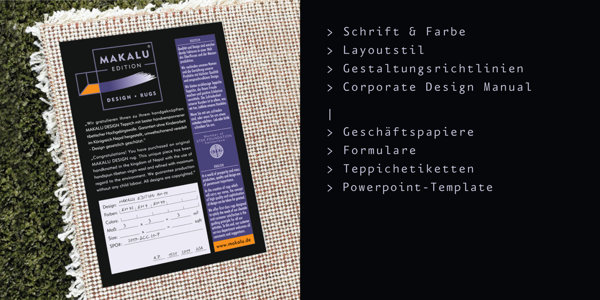 Gestaltungsrichtlinien des Corporatedesign Designelemente für das Corporatedesign sind Schrift, Farbe, Layoutstil und Gestaltungsrichtlinien. Das Design findet Anwendung auf Geschäftspapieren, Formulare, Teppichetiketten und Powerpoint-Template
